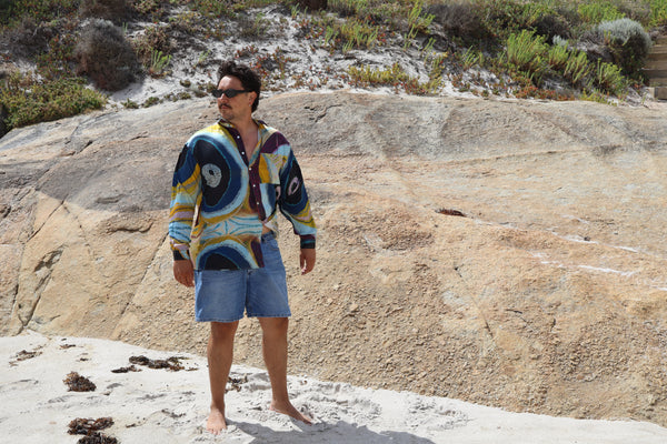 Kaalpa Silk Shirt in Blue