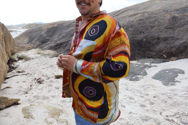 Kaalpa Luxe Silk Shirt in red